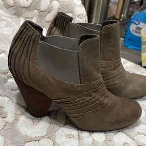 Two by Vince Camuto Taupe Heeled Boots
